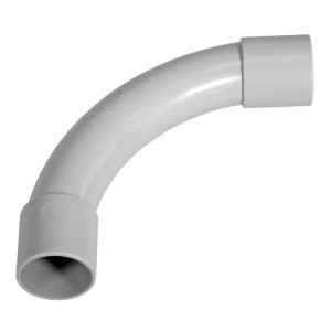 Промрукав Соединитель угловой д20  атмосферостойкий серый (50шт/450шт уп/кор) цена за шт PR13.0357
