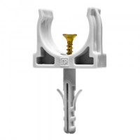 Промрукав Крепеж-клипса с дюбелем и саморезом серая d 25 (уп. 100шт/900шт, цена за 1шт) PR13.0217