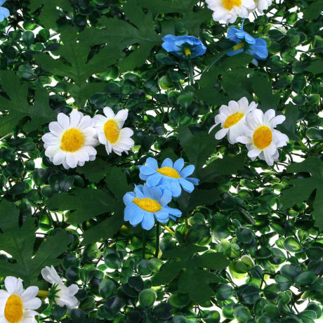 INBLOOM Изгородь искусственная Полевые цветы белые/синие 60х40см, PE