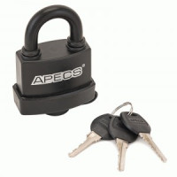 Замок навес Апекс PDR-50-55 всепогод Ш58*В82мм, дуж d=9,5мм автомат 3анг кл. Блистер (48,6)