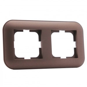 OVIVO Рамка СУ 2 мест. LOFT, мокка, 404-190019-226