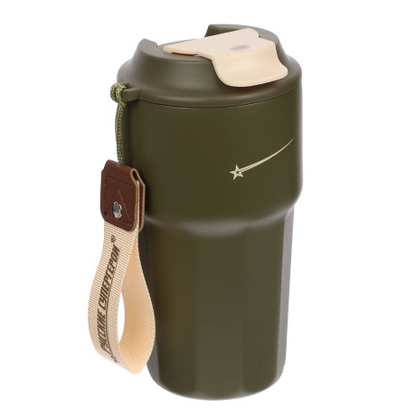 Термос-кружка тм BY Русские супергерои 420мл, нержавеющая сталь 18/10