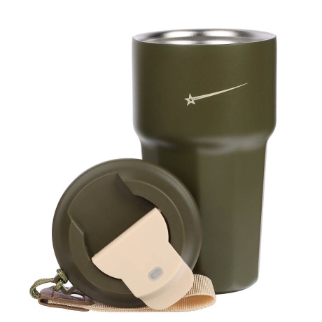 Термос-кружка тм BY Русские супергерои 420мл, нержавеющая сталь 18/10