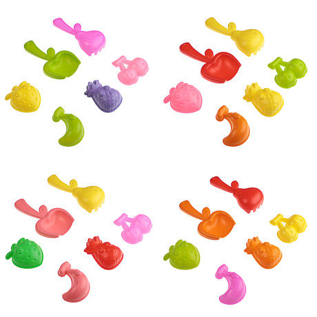 ИГРОЛЕНД Набор для игры в песке "Фрукты", 6 предметов, 12x19x9см, пластик, 2 дизайна, для детей 3+