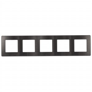 ЭРА 12 рамка СУ 5 мест. САТИН, графит 12-5105-12 9325