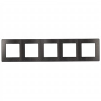 ЭРА 12 рамка СУ 5 мест. САТИН, графит 12-5105-12 9325
