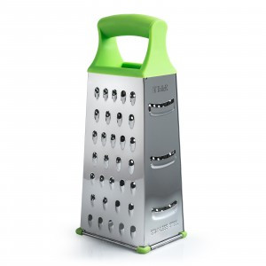 Терка четырехгранная h=22,3см нерж. сталь, ручка пластик TR-21914 TalleR