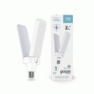 Gauss BASIC лампа высокомощн. 15W(1450lm) 4100K 4K E27 52x234 IP20 Клевер-2 11732212