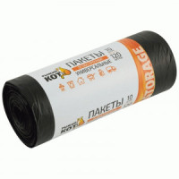 Мешки для мусора 120л/10шт, 40мкм, ПВД, рулон, черные 310410 Рыжий кот