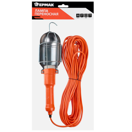 ЕРМАК Лампа переносная, 60вт 10м