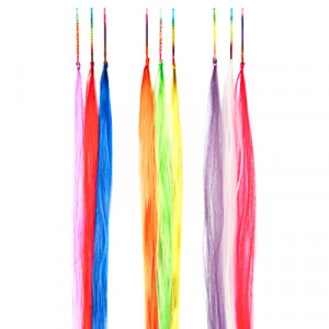 BERIOTTI Цветные пряди волос на невидимках, длина 25-28см, ПВХ, 3 дизайна