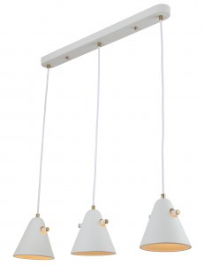 Rivoli подвес 3141-203 Chelsea 3хЕ14 40W 660х140х960  белый, латунь 55470