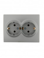 Lezard KARINA роз. СУ 2 мест. 16А земля, ПБТ матов. серебро (корп. ABS) 707-4300-127B