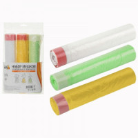 Мешки для мусора с завязками 60л/15шт (3рул/набор) 15мкм, ПВД, д/разд.сбора мусора 107148 Рыжий кот