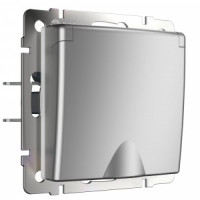 Werkel мех. роз. СУ 1 мест. 16A земля шторки крышка IP44 (серебряный) W1171206 a051504