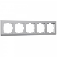 Werkel рамка СУ 5 мест. Stark (серебрян.) (WL04-Frame-05 a031806)W0051806 a050907