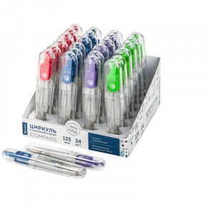 Циркуль Globus металлический, 125мм, пластиковый пенал, ассорти Арт.323669