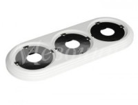 МЕЗОНИНЪ РЕТРО УСАДЬБА Рамка 3-местная ABS-пластик БЕЛЫЙ,  GE30703-01