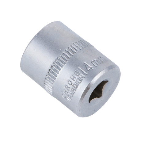 ЕРМАК Головка торцевая, 6 граней, 14 мм, 1/4", хром-ванадий