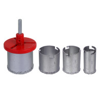 ЕРМАК Набор алмазных коронок (33мм, 53мм, 67мм, 73мм)