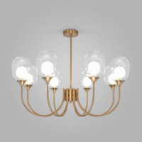 Eurosvet св-к подвес. 8x25W 800х800х590 мет прозр./латунь Spritz 70217/8 a064748