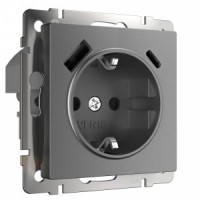 Werkel мех. роз. СУ 1 мест. 16А, земля, шторки, USB A+C(3А,5,9,12В)(графит матовый) W1171764 a063106