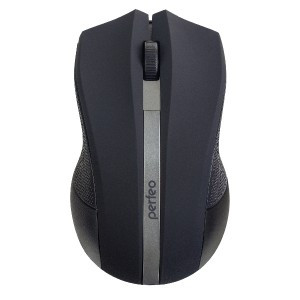 Мышь беспроводная оптическая Perfeo VERTEX, 3 кн, 1000 dpi, USB, черн./серебр. (PF_A4497)