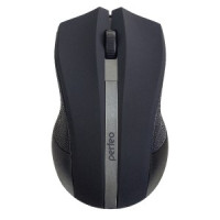 Мышь беспроводная оптическая Perfeo VERTEX, 3 кн, 1000 dpi, USB, черн./серебр. (PF_A4497)