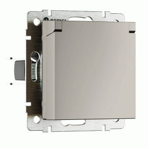 Werkel мех. роз. СУ 1 мест. 16A земля шторки крышка IP44 (дымчатый) W1271204