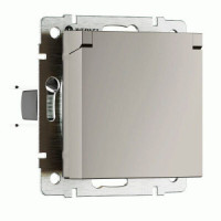 Werkel мех. роз. СУ 1 мест. 16A земля шторки крышка IP44 (дымчатый) W1271204