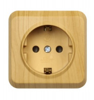 Smartbuy Юпитер роз. ОУ 1 мест. светлое дерево (земля) 16A SBE-03lw-16-S1-Z