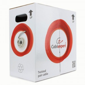 Cablexpert кабель UTP 4x2x0.57 мм, CCA, кат.6e, одножил., 305 м, серый