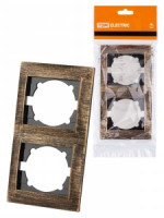 TDM Лама рамка 2 мест. вертикальная старинная бронза SQ1815-0779