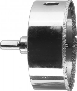 Коронка алмазн. кафель/стекло, d90мм, Р60, центр. сверло, имбусовый ключ, ЗУБР Профессионал 29850-90