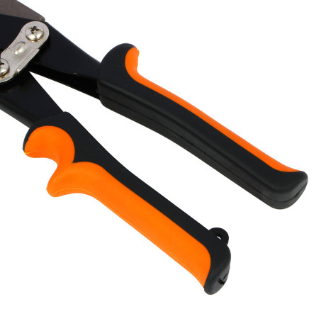 ЕРМАК Ножницы по металлу 250 мм, двухкомпонентная рукоятка, левый