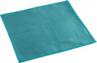 Салфетка из микрофибры 25*25см,280гр/м2,ДЛЯ СТЕКОЛ И ОРГТЕХНИКИ,бирюзовый,M-14,104774/ Рыжий кот