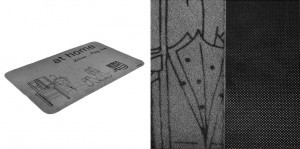 Коврик придверн. влаговпит. Счастливый дом 50*80см, h ворса=0,4см, серый,п/э,подлож ПВХ22396 Vortex