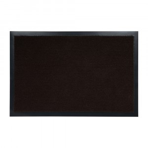 Коврик придверный вл/впит Ребристый 40*60см,коричневый,h ворса=0,5см,п/э,подложка ПВХ,TRIP,24188/VOR