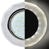 Ecola GX53 H4 LD5313 св-к Стекло Круг с вогн.гранями подсветка 4K Хром-матов. 38x126 SL53RCECH (10!)