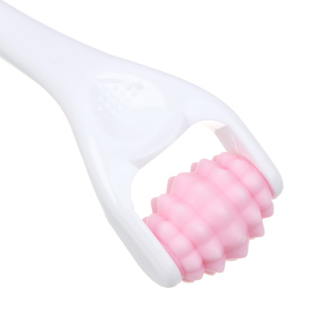 ЮНИLOOK Массажер роликовый для лифтинга и тонуса кожи 13,2x3см, ABS, силикон, белый, ВЗ24-41