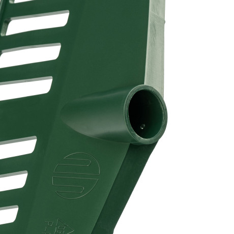 Грабли веерные пластиковые, 420 мм, 22 плоских зуба, в комплекте с черенком