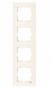 VIKO by Panasonic KARRE рамка 4 мест. (вертик.) крем 90960233