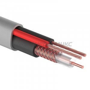 Кабель для видеонаблюдения КВК-В-2 + 2х0,75мм (CCA), (96), 200м., серый  PROCONNECT, 01-4108