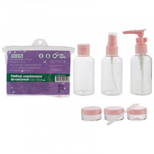 Набор дорожных флаконов Easy travel max (1 спрей, 1 флакон, 1 диспенсер, 3 баночки), 6955 Ecos