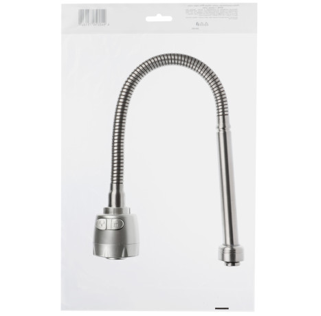 Излив смесителя для кухни, гибкий, 50см, нерж. сталь, EPDM, с гайкой, сатин