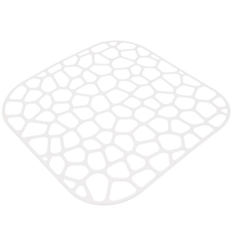 Коврик в раковину, 30х30см, пластик, цвет белый