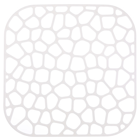 Коврик в раковину, 30х30см, пластик, цвет белый