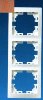 Lezard Мира рамка 3 мест. (б/вст, вертик.) сосна (PC) 701-0801-153
