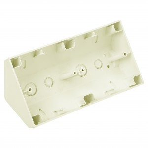 Bylectrica СТИЛЬ кор. угловая 2 мест. для установки выкл. и роз. беж., (КУ-442 беж.)