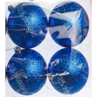 Шар с пайетками JY-06-8 4 шт 8 см Синий (72)
